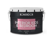 Краска для стен и потолков Komandor Interior Kids&Вedroom A S1303001010 матовая 9 л
