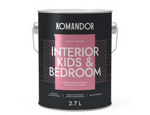 Краска для стен и потолков Komandor Interior Kids&Вedroom С S1303003001 матовая 0,9 л