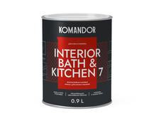 Краска для стен и потолков Komandor Interior Bath&Kitchen 7 С S1304003001 матовая 0,9 л