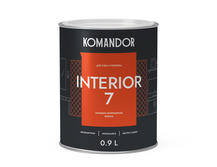 Краска для стен и потолков Komandor Interior 7 A S1302001001 матовая 0,9 л
