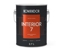 Краска для стен и потолков Komandor Interior 7 A S1302001003 матовая 2,7 л