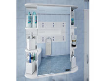 Зеркальный шкаф для ванной СанТа Герда 65 фацет