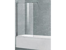 Шторка для ванны Cezares Liberta V1 80/155 C Cr прозрачное стекло, профиль хром