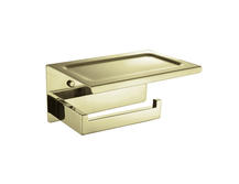 Держатель для туалетной бумаги Boheme New Venturo 10311-G золото с полкой