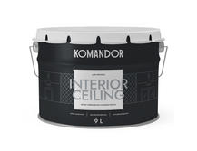 Краска для потолка Komandor Interior Ceiling  S1301010010 глубокоматовая 9 л